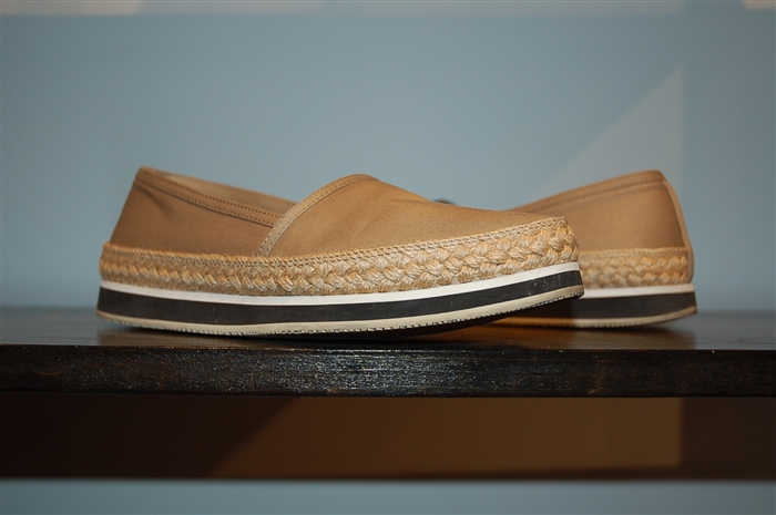 Taupe Prada Slip-Ons, size 6