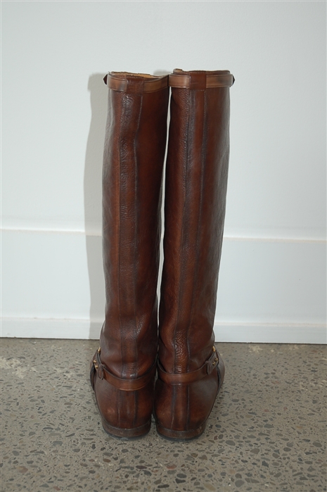 Dark Leather Gucci Boots, size 8