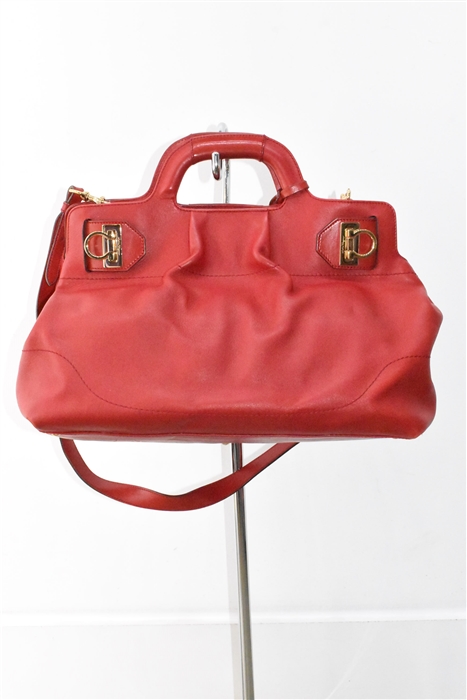 Lipstick Red Salvatore Ferragamo Satchel, size L