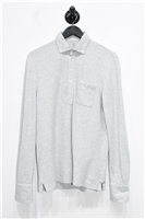Heather Gray Brunello Cucinelli Polo, size S