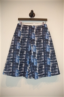 Blue Tones Oscar de la Renta A-Line Skirt, size 8
