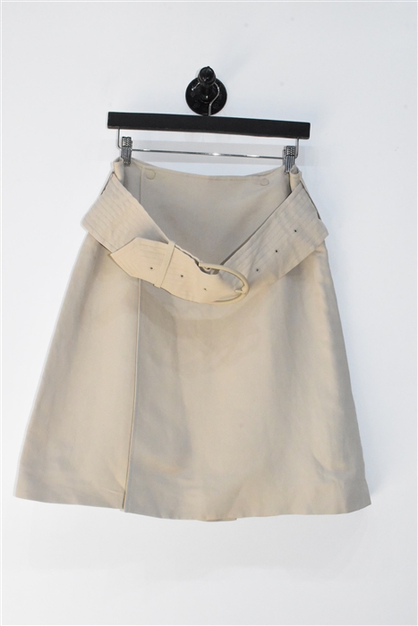 Light Beige Burberry Wrap Skirt, size M