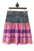 Patchwork D&G - Dolce & Gabbana A-Line Skirt, size 8