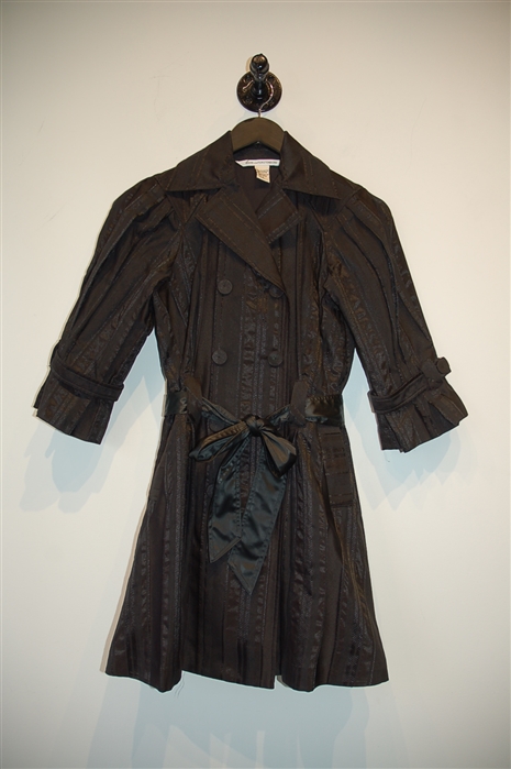 Basic Black Diane von Furstenberg Short Trench, size 4