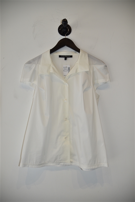 Soft White Lida Baday Short-Sleeved Shirt, size 6