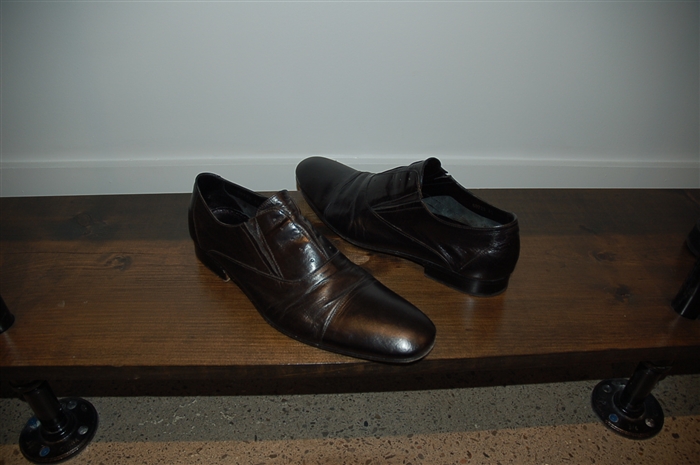 Black Leather Officine Creative Slip-On Shoe, size 9