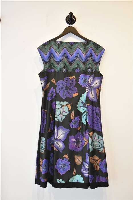 Multi-print Alberta Ferretti Sheath Dress, size L