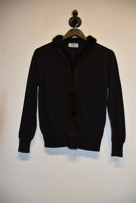 Basic Black Prada Cardigan, size 8