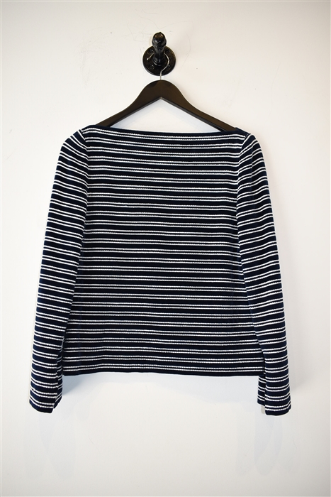 Navy Stripe Oscar de la Renta Pullover, size 6