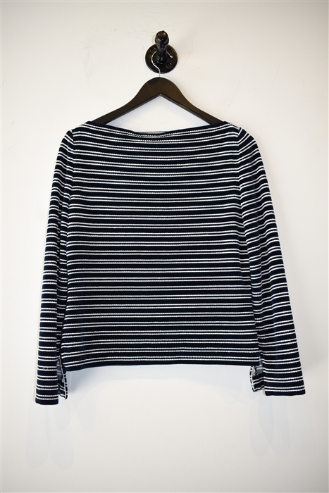 Navy Stripe Oscar de la Renta Pullover, size 6