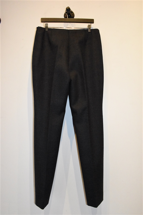 Glen Plaid Akris Wide-Leg Trousers, size 12