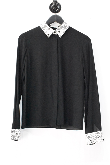 Black Alice + Olivia Silk Shirt, size S