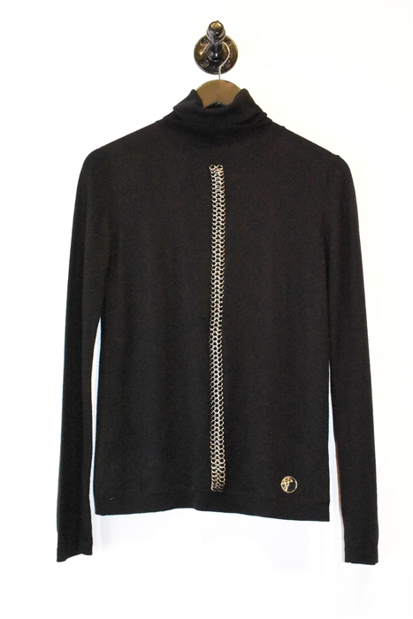 Basic Black Versace Collection Turtleneck, size 8
