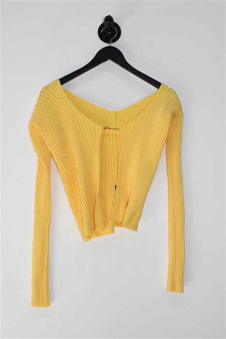 Sunshine Yellow Jacquemus Cardigan, size 6
