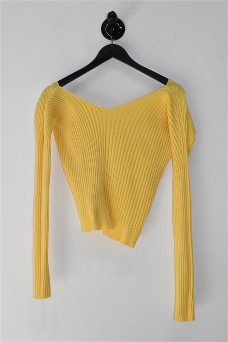 Sunshine Yellow Jacquemus Cardigan, size 6
