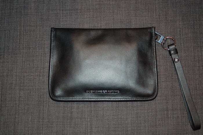 Black Leather Alexander Wang Clutch, size S