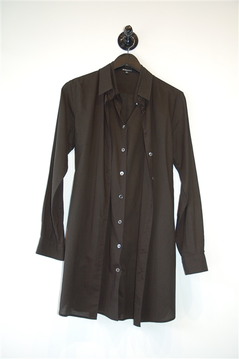 Basic Black Ann Demeulemeester Button Shirt, size 4