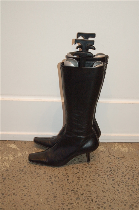 Black Leather Prada Boots, size 7