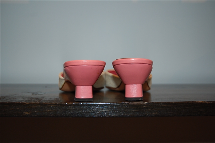 Raw Cotton Prada Kitten Heels, size 7.5