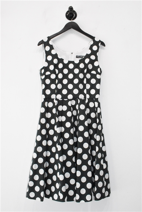 Polka Dot Dolce & Gabbana A-Line Dress, size 8
