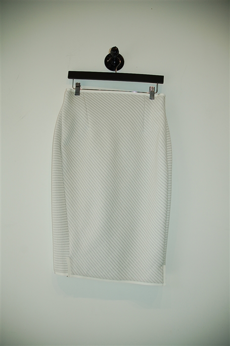 White Stripe Marie Saint Pierre Pencil Skirt, size M