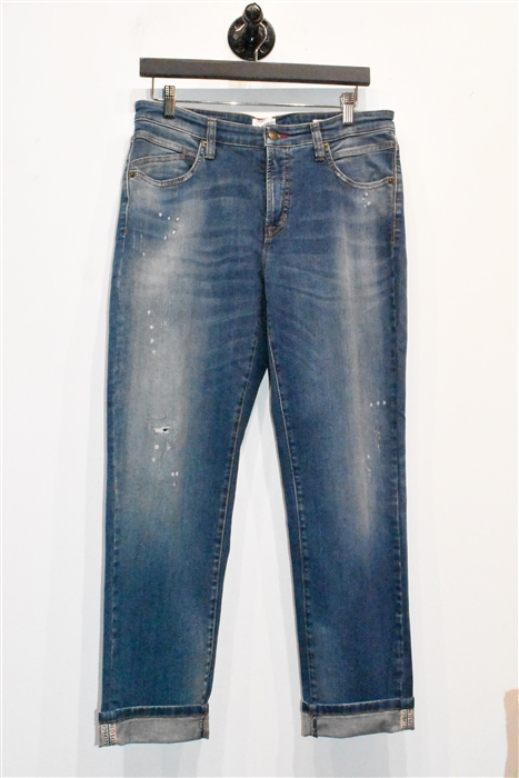 Faded Denim Cambio Slim-leg Jean, size 30