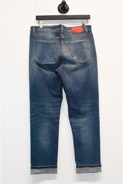 Faded Denim Cambio Slim-leg Jean, size 30