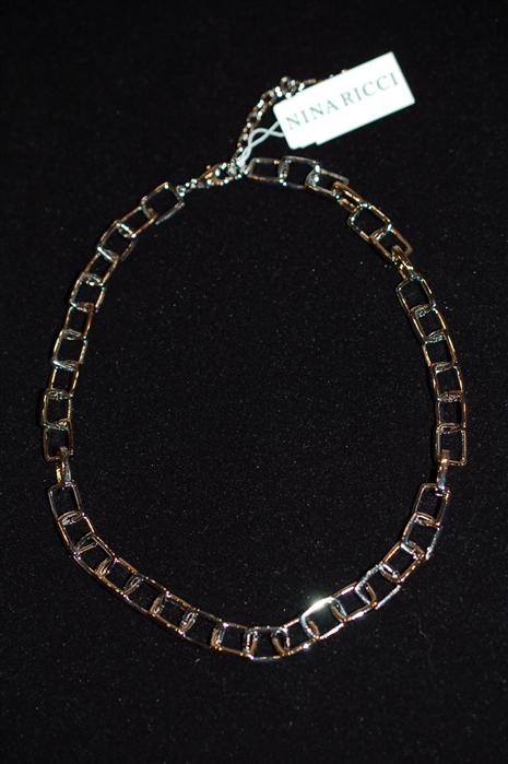 Rhodium Nina Ricci Necklace, size O/S
