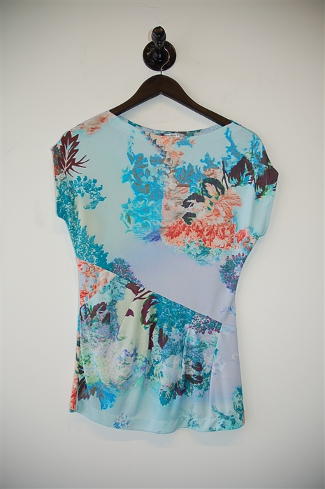Floral Etro Short-Sleeved Top, size 8