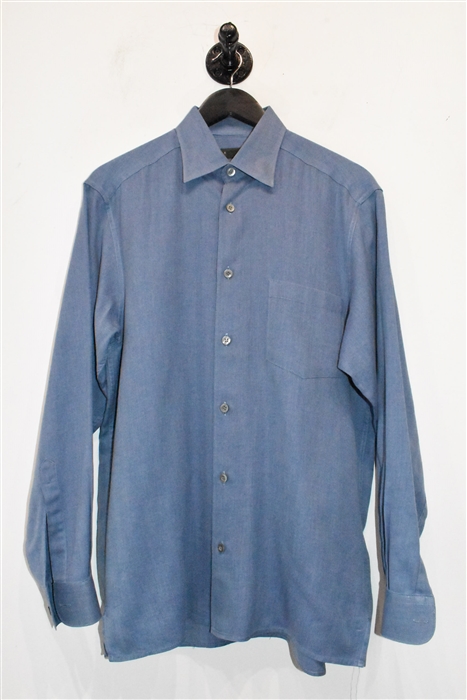 Dusk Blue Ermenegildo Zegna Button Shirt, size M