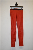 Bright Red Helmut Lang Leggings, size XS