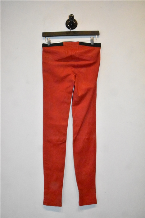 Bright Red Helmut Lang Leggings, size XS