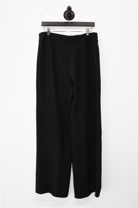 Basic Black Armani Collezioni Wide-Leg Trousers, size 8