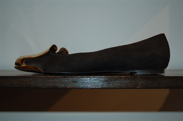 Black & Gold Alexander McQueen Flats, size 8