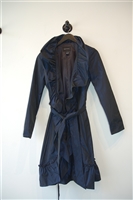 Sapphire Pink Tartan Trench Coat, size 6