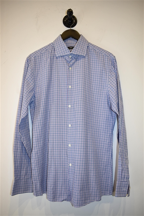 Purple Check Hugo Boss - Boss Button Shirt, size L