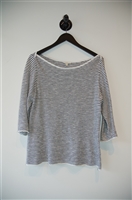White & Black Eileen Fisher Short-Sleeved Top, size M