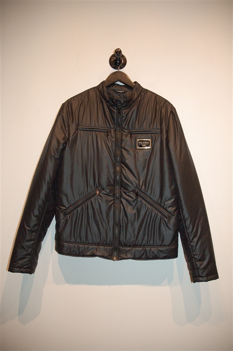 Basic Black Dolce & Gabbana Zippered Jacket, size L