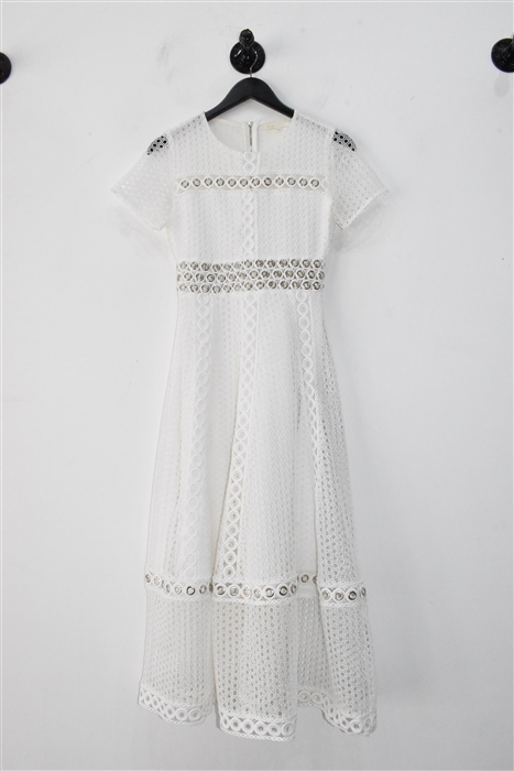 Soft White Maje Midi Dress, size S