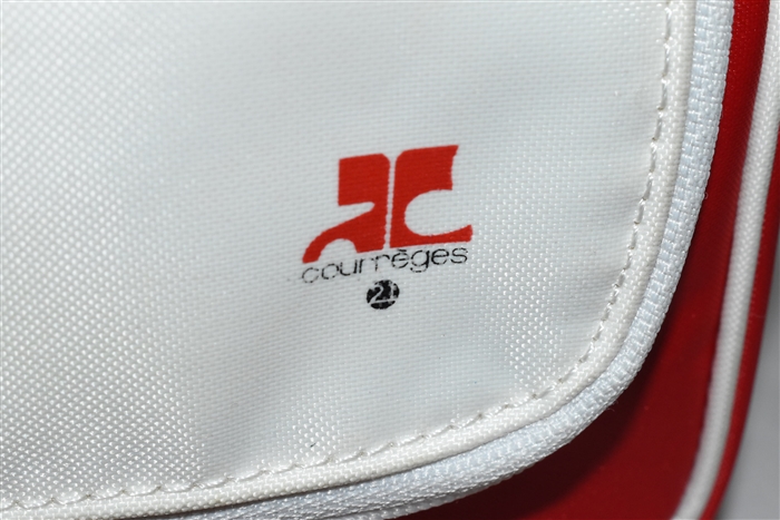 Red & White Courreges - Vintage Cross-Body, size S