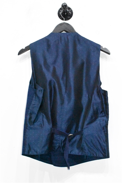 Navy Check Tagliatore Tuxedo Jacket & Vest, size 38