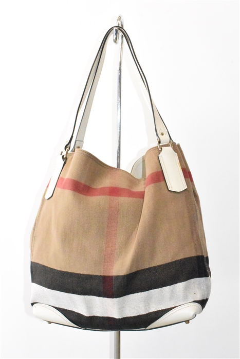Check Burberry Shoulder Bag, size L