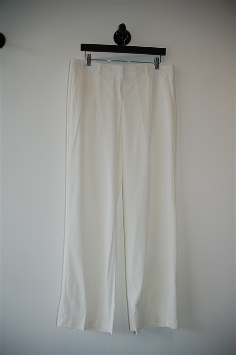 Soft White Theory Wide-Leg Trousers, size 12