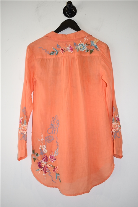 Orange Sorbet Johnny Was Tunic, size XS