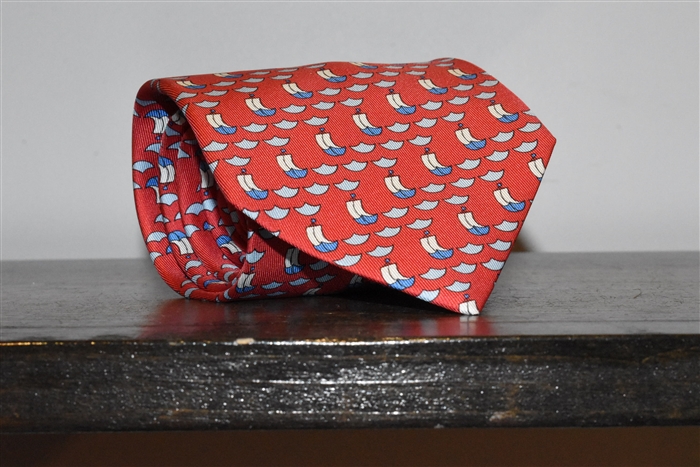 Cool Red Hermes Tie, size O/S