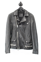 Black Leather All Saints Leather Jacket, size XS