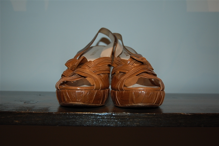 Walnut Prada Sandal, size 10