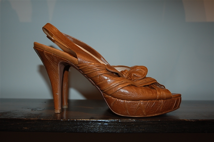 Walnut Prada Sandal, size 10