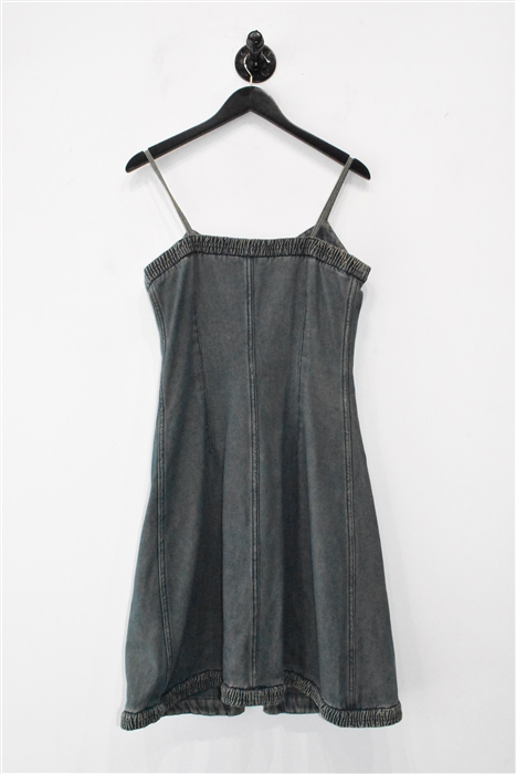 Washed Denim Chanel Denim Dress, size 8