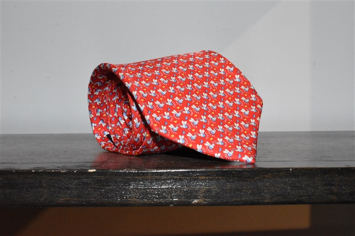 Bright Red Salvatore Ferragamo Tie, size O/S
